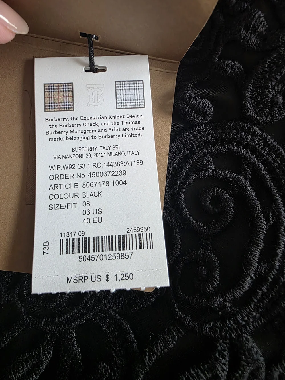 Burberry Black Lace Crochet Skirt - Picture 2 of 4